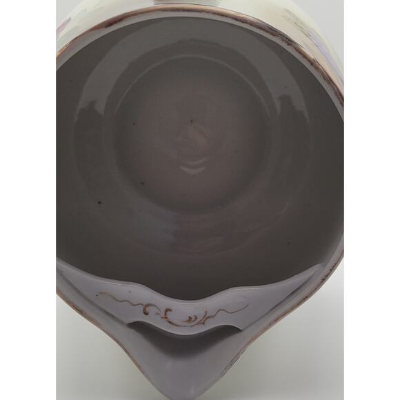 Vintage Lemonade Pitcher Hand Painted with Purple and Pink Raspberry Design - Picture 12 of 16